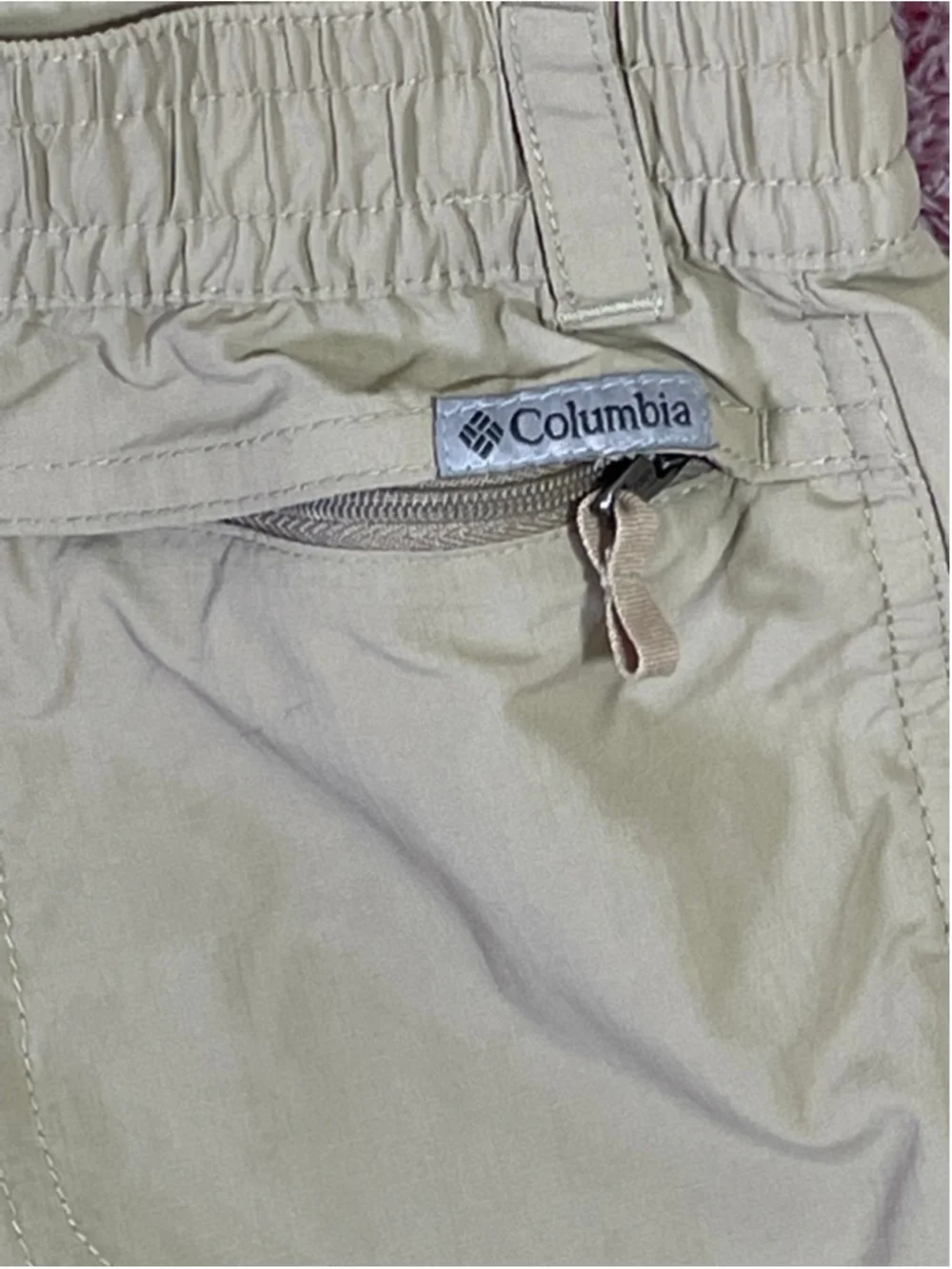 Boys Columbia Khaki Omni-Shade Shorts S 7/8
